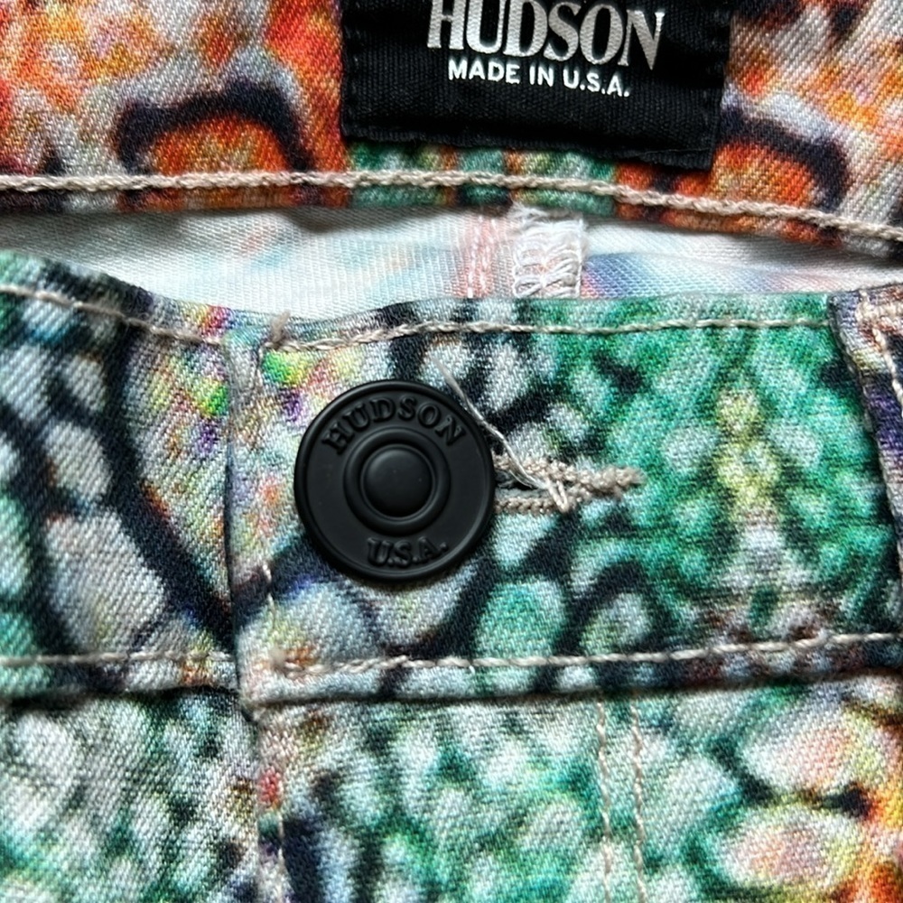 Hudson Nico Super Skinny Snake Print Midrise Jeans size 26 - Picture 8 of 8